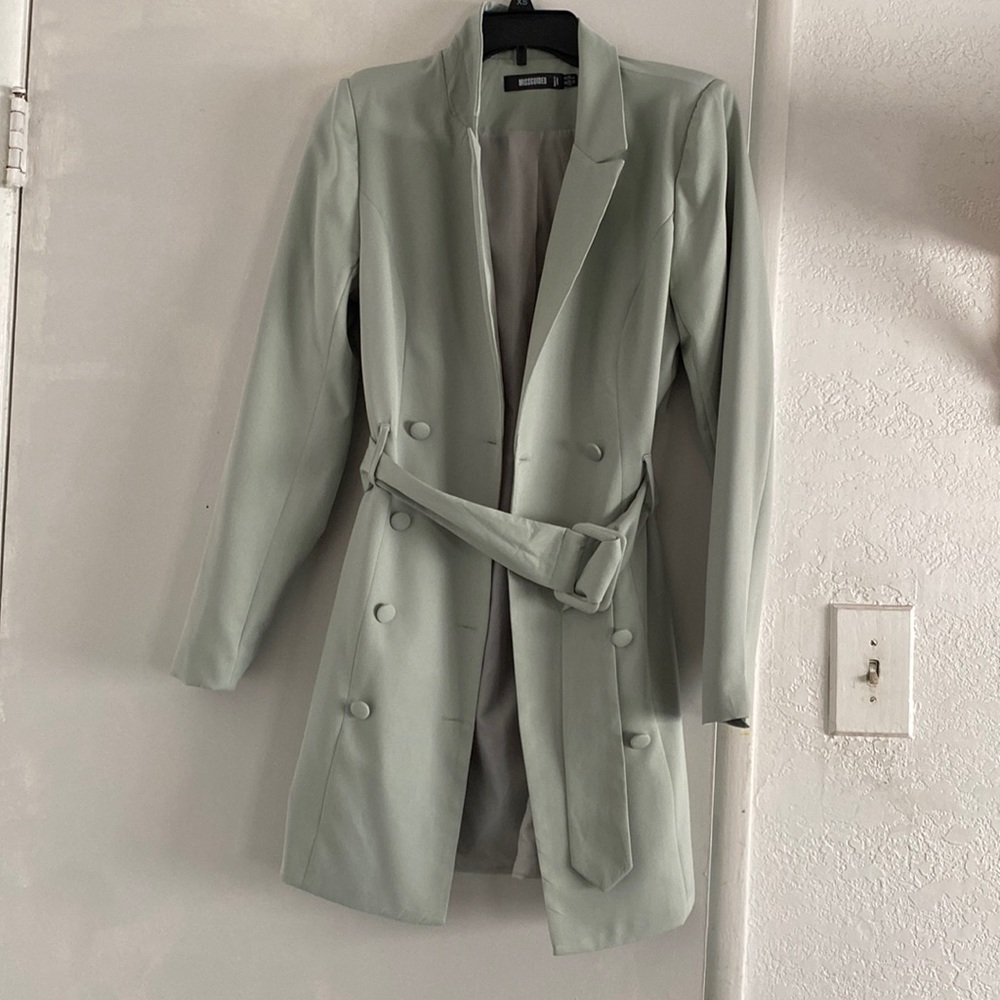 COPY - Missguided pastel mint blazer dress - size 6
